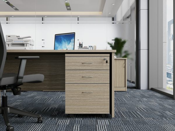 Mobile Pedestal 3 Drawers Blackened - 2 Colours Mobile Pedestal 3 Drawers Blackened - 2 Colours