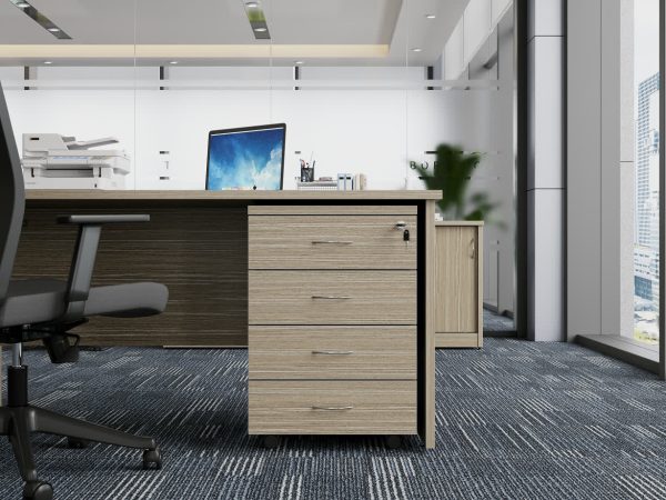 Mobile Pedestal 4 Drawers Blackened - 2 Colours Mobile Pedestal 4 Drawers Blackened - 2 Colours