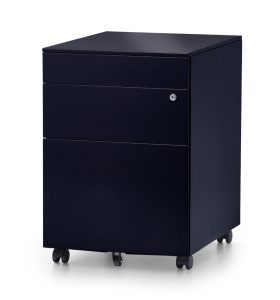 Metal Mobile Pedestal with Lock - Silver 390W