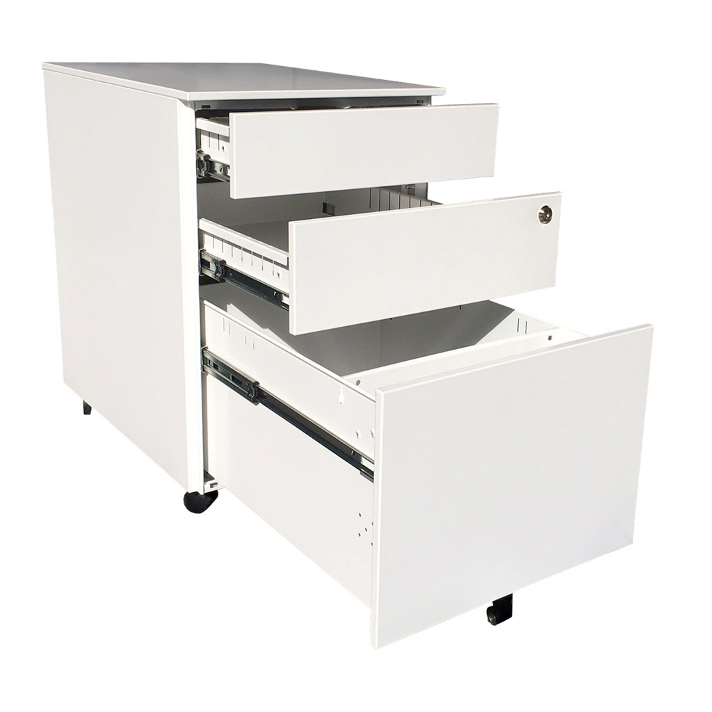 Slim Metal Mobile Pedestal with Lock - 300W