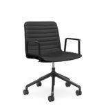Nikola Swivel Meeting Chair PU - Tan Or Black