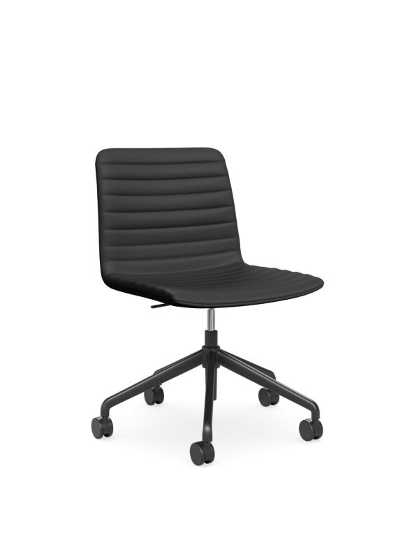 Nikola Swivel Meeting Chair PU - Tan Or Black