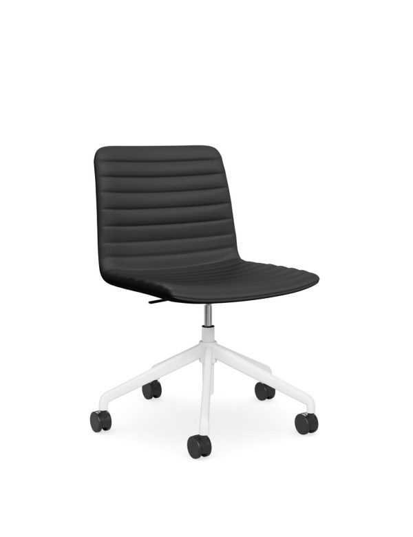 Nikola Swivel Meeting Chair PU - Tan Or Black