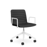 Nikola Swivel Meeting Chair PU - Tan Or Black