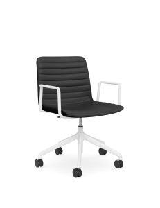 Nikola Swivel Meeting Chair PU - Tan Or Black