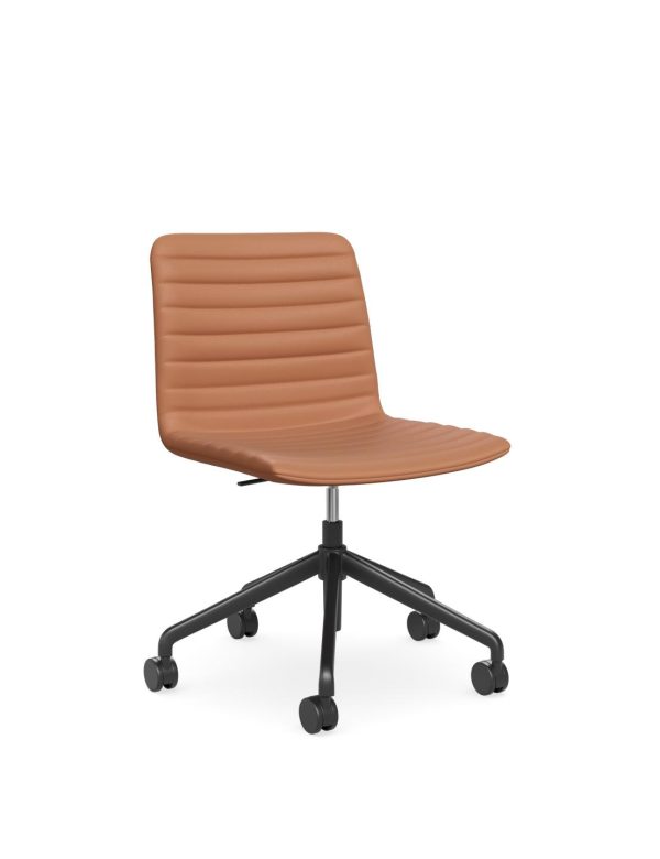 Nikola Swivel Meeting Chair PU - Tan Or Black