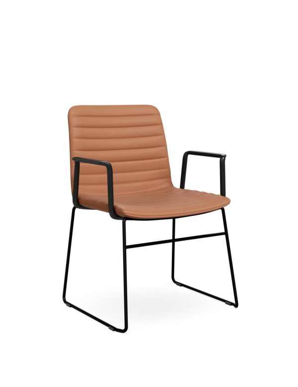 Nikola Visitor Chair PU - Tan Or Black Nikola Visitor Chair PU - Tan Or Black