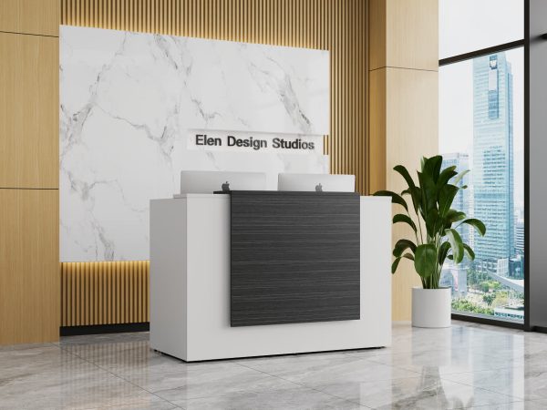 Excel Reception Counter - Blackened Linewood 1500