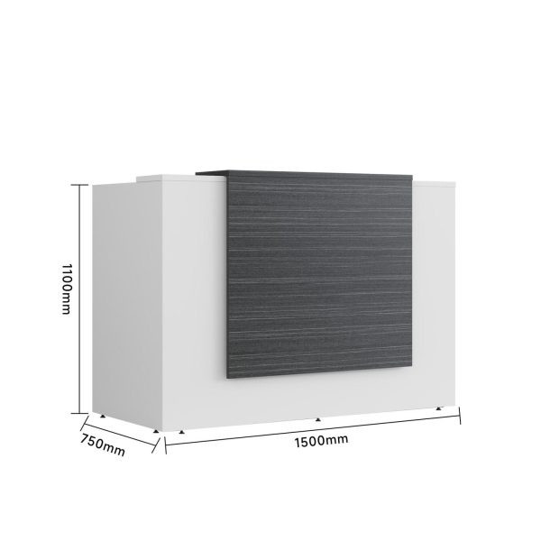 Excel Reception Counter - Blackened Linewood 1500