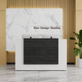 Excel Reception Counter - Blackened Linewood 1800