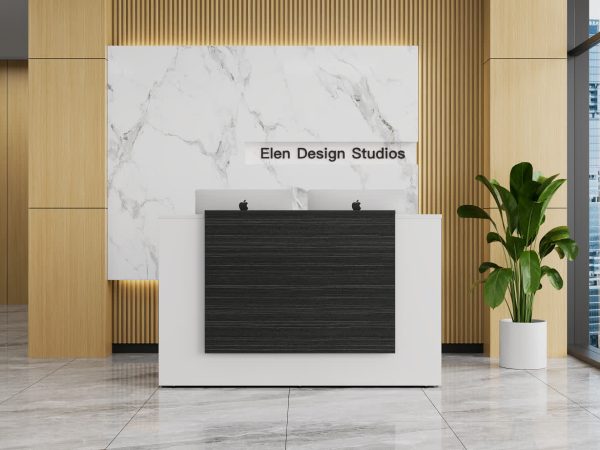 Excel Reception Counter - Blackened Linewood 1800