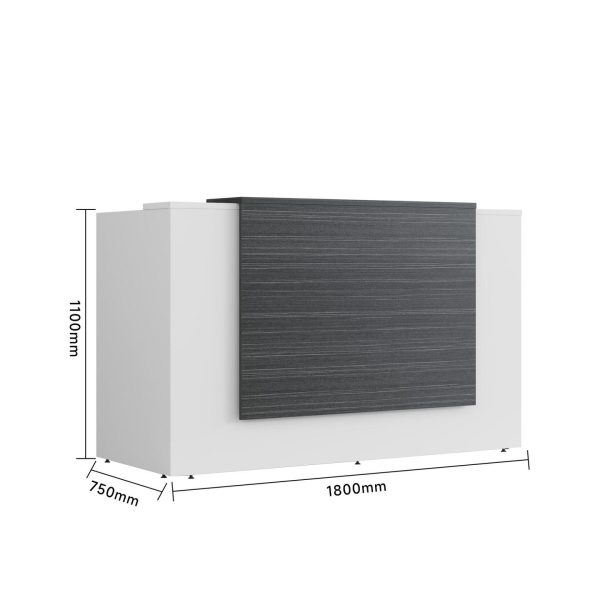 Excel Reception Counter - Blackened Linewood 1800