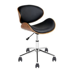 Contempo Wood Desk Chair  - Black