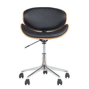 Contempo Wood Desk Chair  - Black