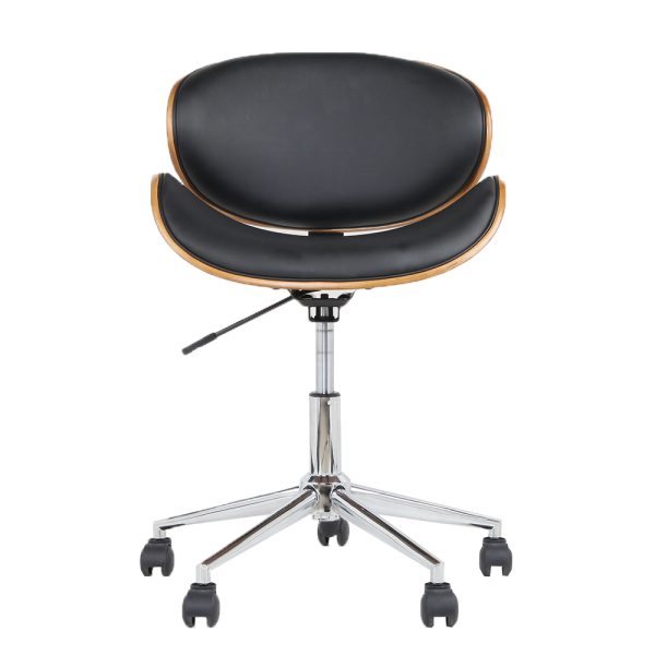Contempo Wood Desk Chair  - Black