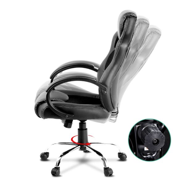 Racer High Back Office Chair Black R22G - Check Stock*