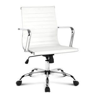 Budget Eames Medium Back Boardroom Chair - White