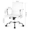 Budget Eames Medium Back Boardroom Chair - White