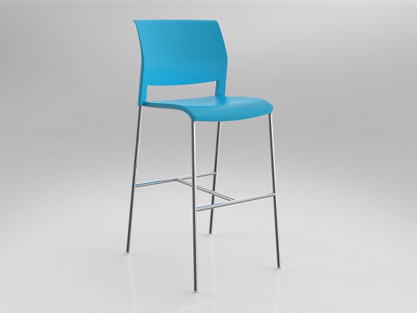 Game Bar Stool PP Shell - 7 Colours