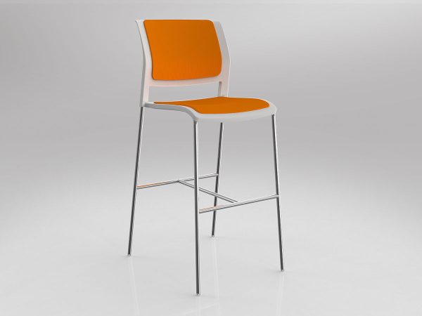 Game Bar Stool Upholstered Seat - 7 Colours