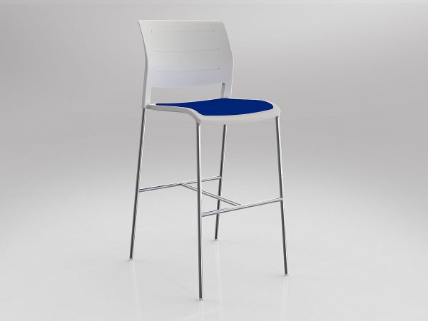 Game Bar Stool Upholstered Seat - 7 Colours