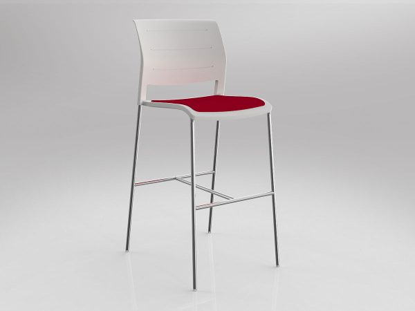 Game Bar Stool Upholstered Seat - 7 Colours
