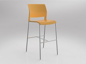 Game Bar Stool PP Shell - 7 Colours