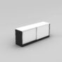 Sliding Door Credenza / Buffet 1500 WHITE CHARCOAL - 5 Colours