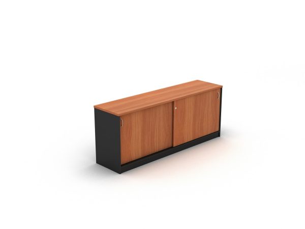 Sliding Door Credenza / Buffet 1800 WHITE Charcoal - 5 Colours