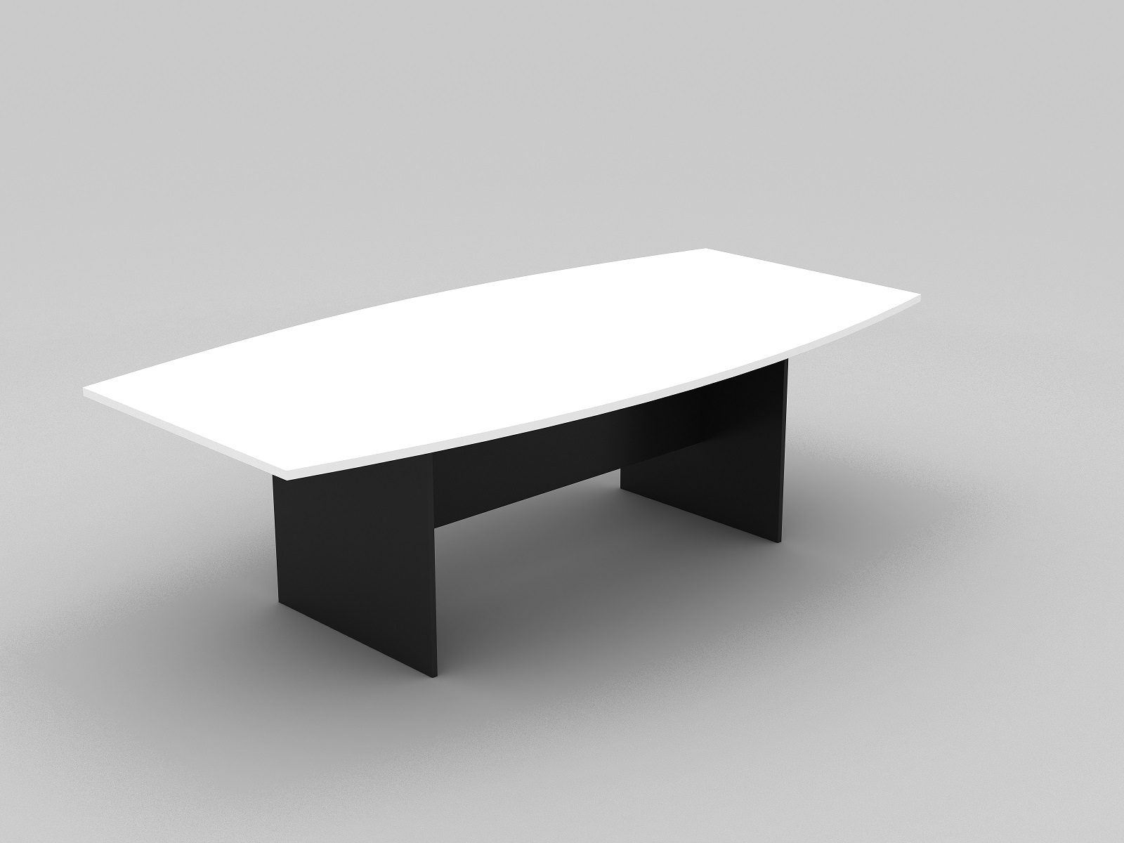 Boat Shaped Boardroom Meeting Table 2400W - 5 Colours