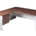 Premium Executive Office Package 9 - Walnut over White 