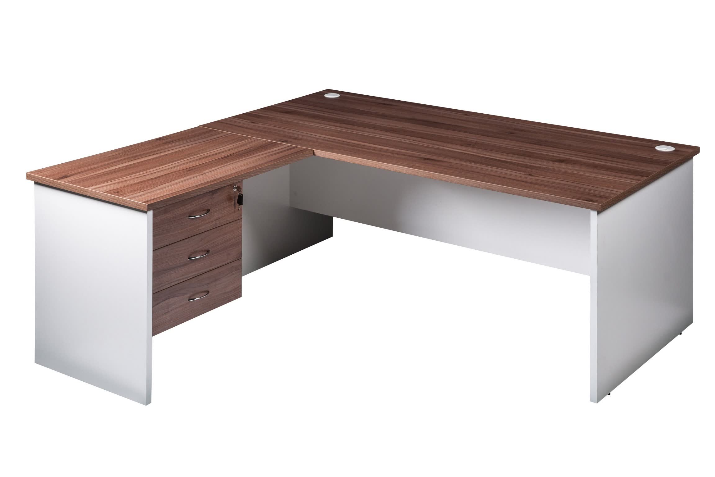 Premium Open Slab Desk 3 Set Package - Casnan Walnut