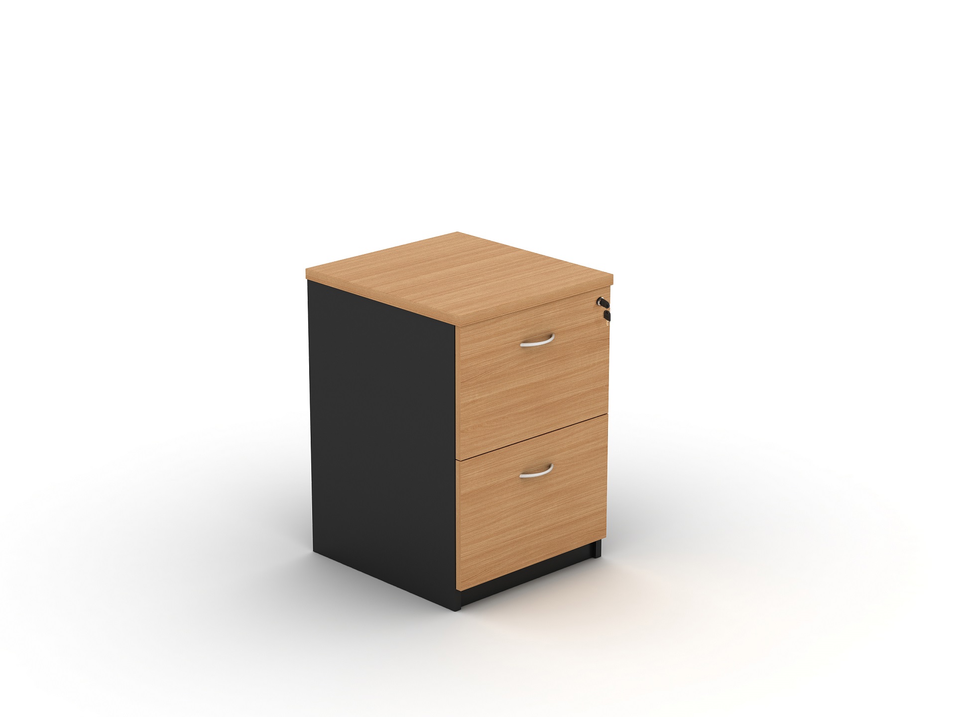 2 Drawer Filing Cabinet Beech - 4 Colours