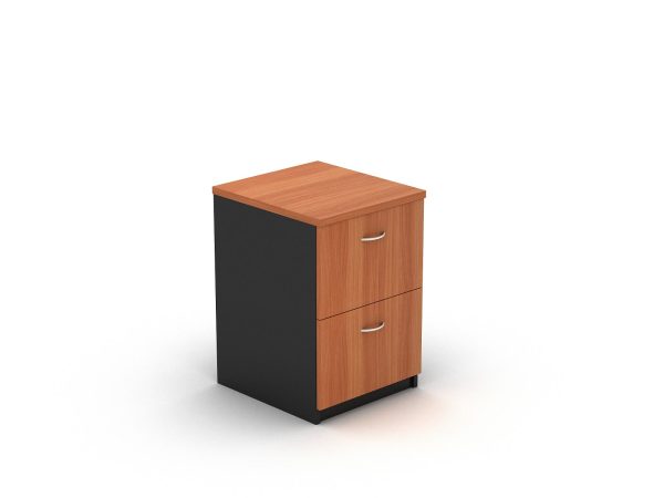 2 Drawer Filing Cabinet with Lock - 4 Colours
