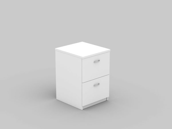 2 Drawer Filing Cabinet with Lock - 4 Colours
