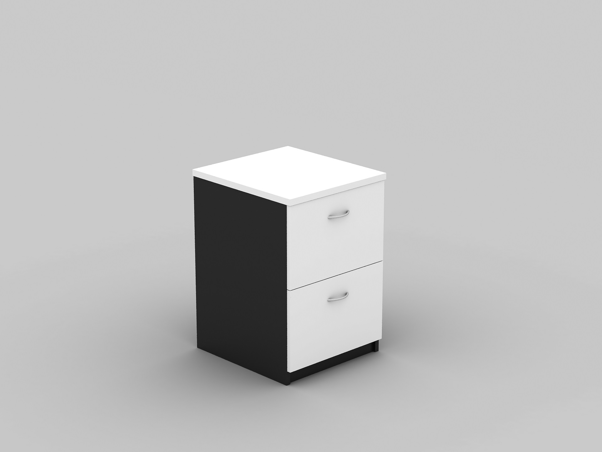 2 Drawer Filing Cabinet with Lock - 4 Colours