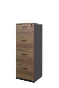 Premium 4 Drawers Filing Cabinet - Regal Walnut 