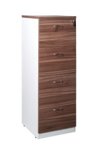Premium Walnut 4 Drawers Filing Cabinet Casnan - 3 Colours