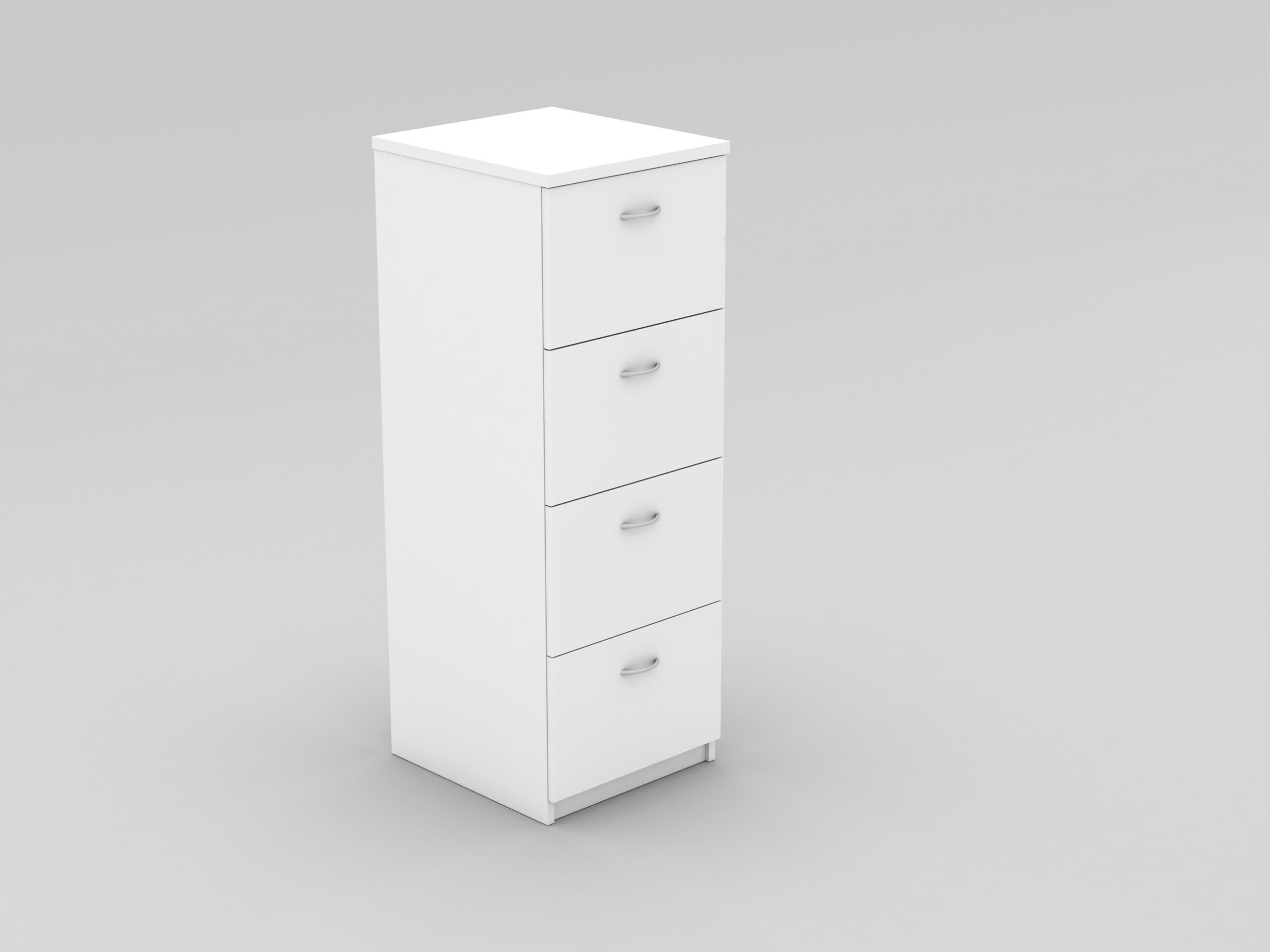 4 Drawers Filing Cabinet White - 5 Colours