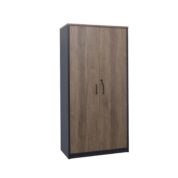 Premium Walnut Full Door Cupboard Casnan - 3 Colours