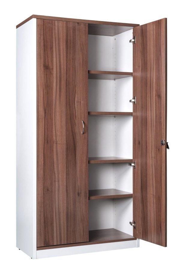 Premium Walnut Full Door Cupboard Casnan - 3 Colours