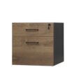 Premium Walnut Fixed Pedestal 2 Drawers Virginia - 3 Colours