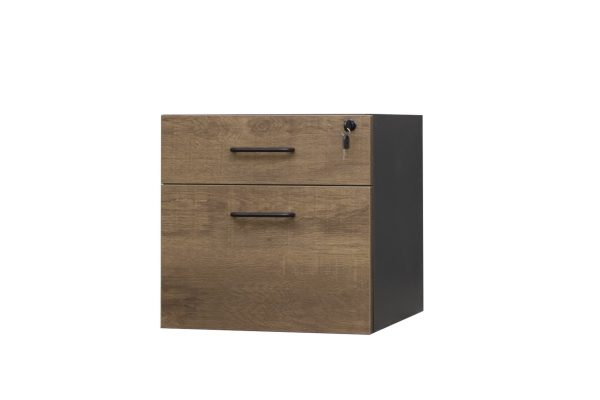Premium Walnut Fixed Pedestal 2 Drawers Virginia - 3 Colours