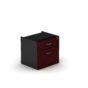 Fixed Pedestal 2 Drawers With Lock Redwood - 5 Colours