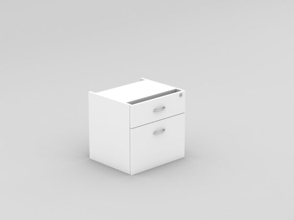 Fixed Pedestal 2 Drawers With Lock Che - 5 Colours