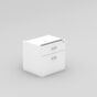 Fixed Pedestal 2 Drawers With Lock White - 5 Colours