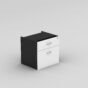 Fixed Pedestal 2 Drawers With Lock White - 5 Colours