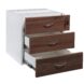 Premium Walnut Fixed Pedestal 3 Drawers Regal - 3 Colours