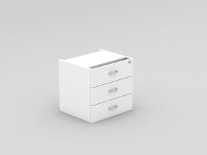 Fixed Pedestal 3 Drawers With Lock Beech - 5 Colours