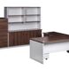Premium Walnut Sliding Door Credenza - Casnan1800